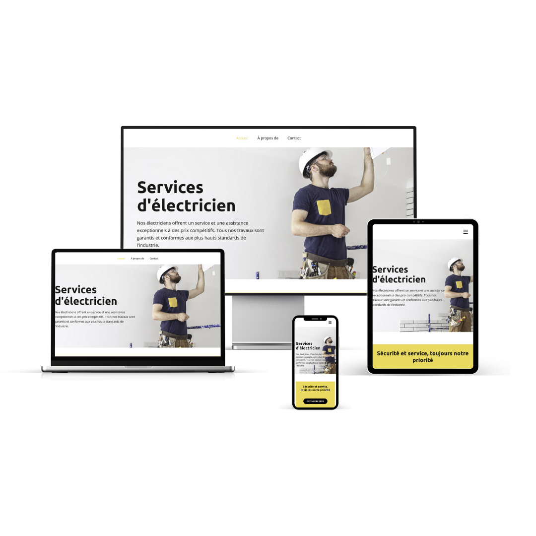 Image d'un téléphone, d'une tablette et d'un ordinateur représentant un site adaptatif