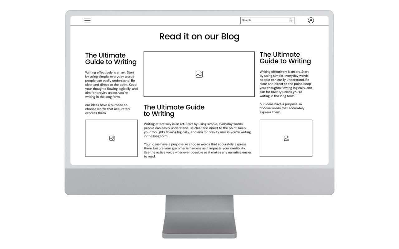 Image d'un écran d'un blog